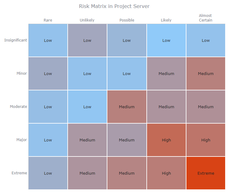 Risk Matrix in Project Server