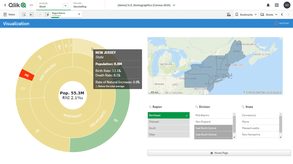 米国の人口統計(2010年国勢調査)